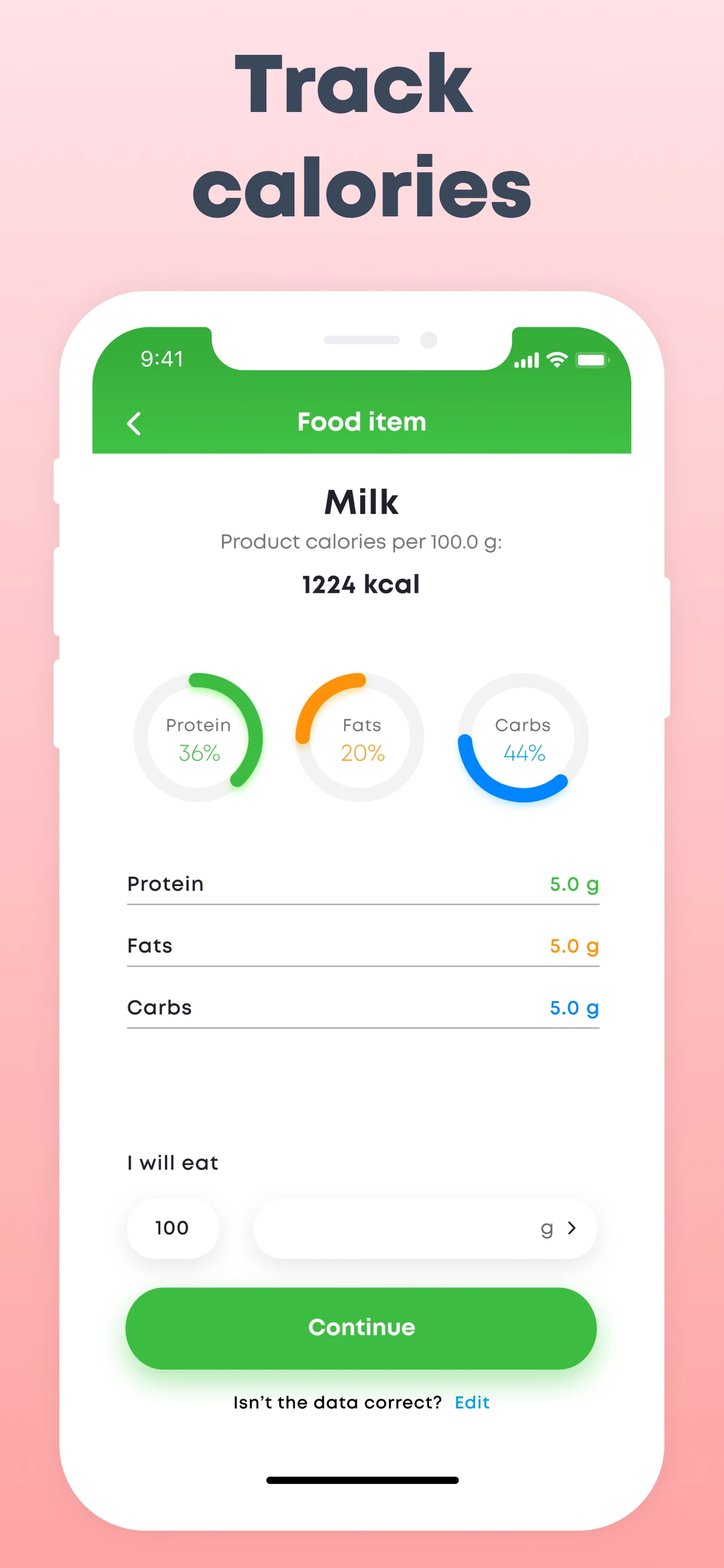 Calorie counter and Food scann screenshot